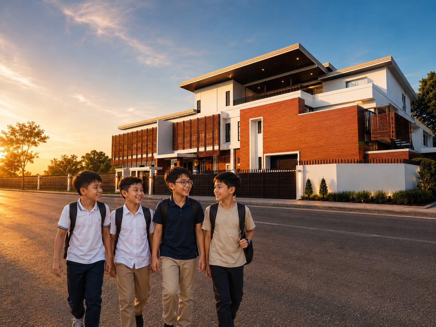 Students walking to KOTA Study Center in Davao City