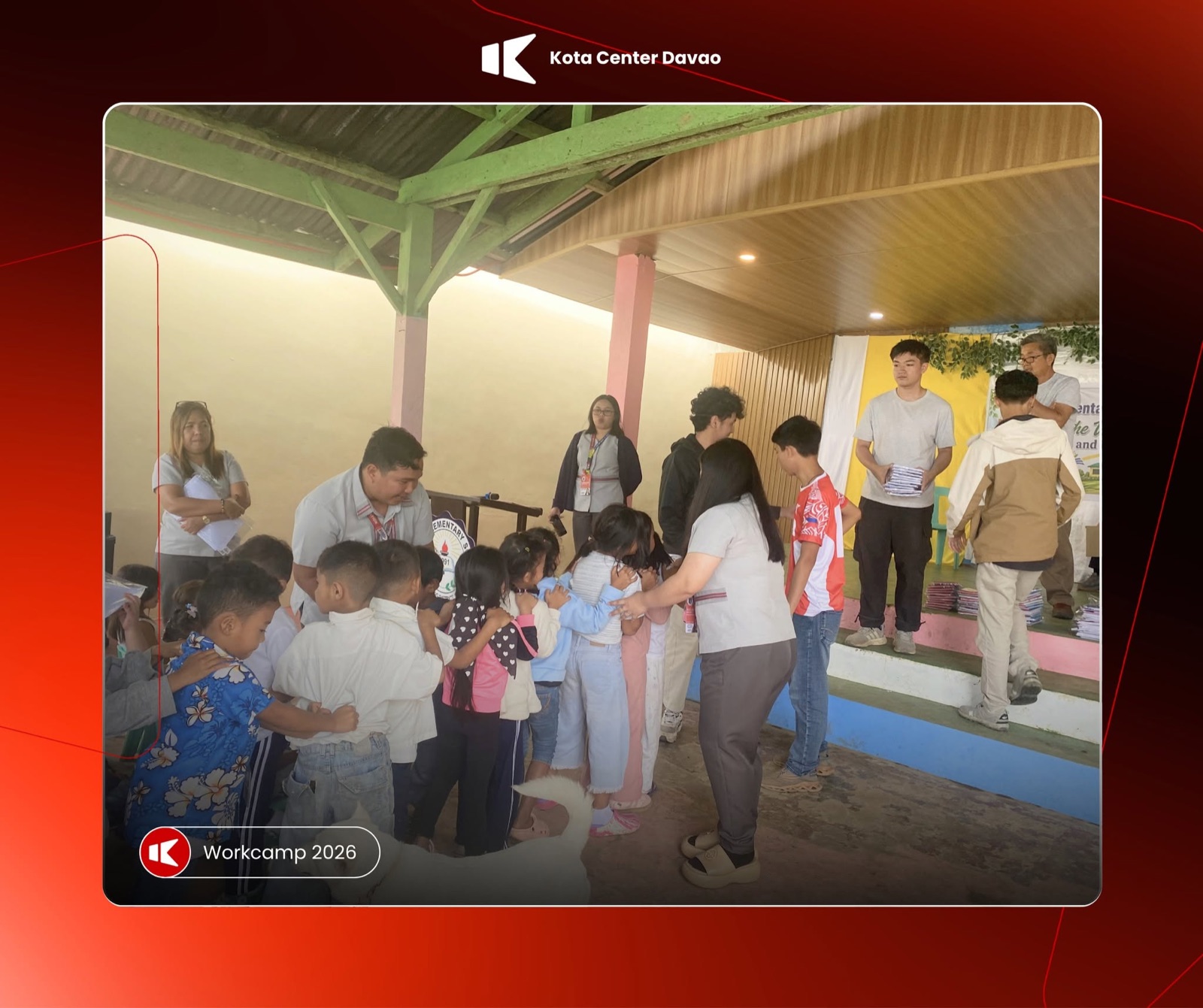 KOTA Workcamp participants serving children at a local school
